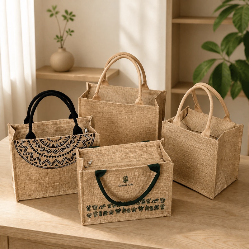 Japanese Imported Linen Bags, Eco-Friendly Bags, Canvas Bags, Gift Tote Bags, Jute Bags, Zippered Canvas Tote Bags