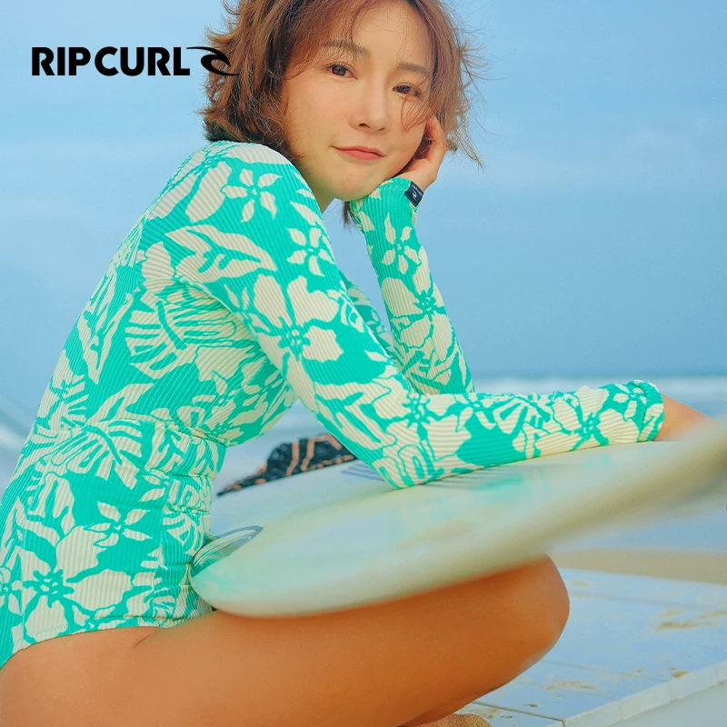 Australian RIPCURL длинный рукав комбинезон-пониженная медуза купальник-для женщин с длинным рукавом, купальник с съемной грудной вставкой для дайвинга и серфинга