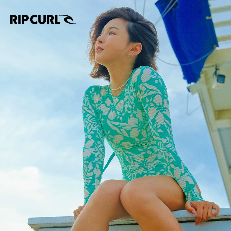Australian RIPCURL длинный рукав комбинезон-пониженная медуза купальник-для женщин с длинным рукавом, купальник с съемной грудной вставкой для дайвинга и серфинга