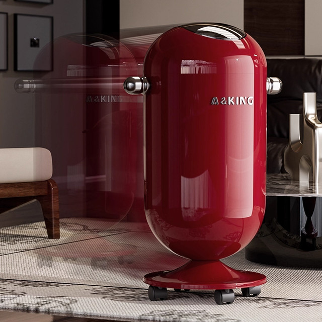 German household large-capacity trash can 2026 new light luxury high-end bedroom living room bathroom wheeled flip-top paper basket