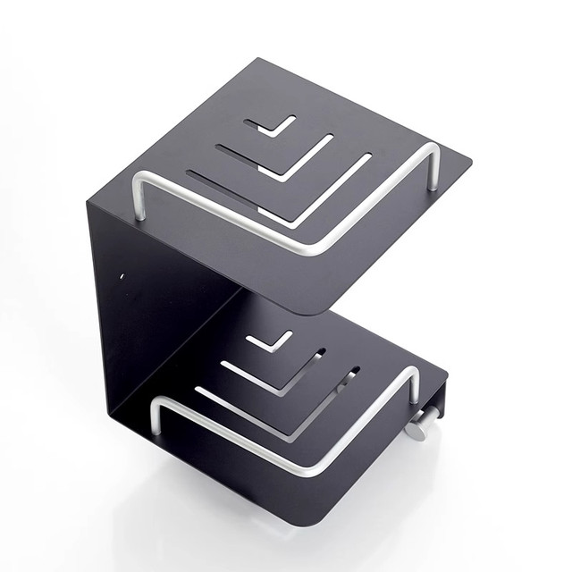 German space aluminum bathroom rack bathroom punch-free corner rack bathroom wall-mounted cosmetics storage rack