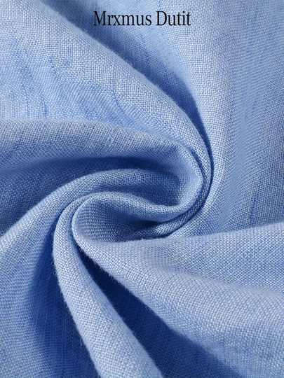 Md Men's Clothing High-End Brand French Imported Linen Shirt Men's Long-Sleeved High-End New Business Casual Shirt