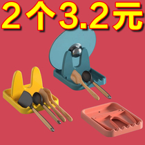 Multifunctional spatula rack countertop folding spoon storage rack household chopstick pad holder kitchen storage rack pot lid rack