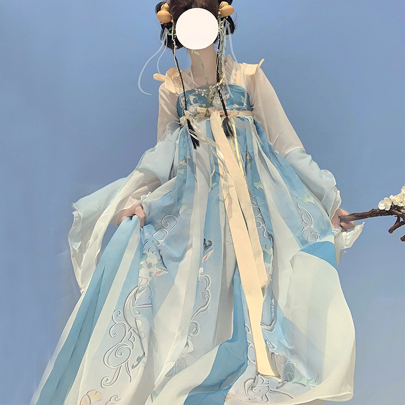 華潮紀 [白沢] オリジナル漢服 女性用七雄如群 唐代風 新中国風 仙女セット 春夏秋用