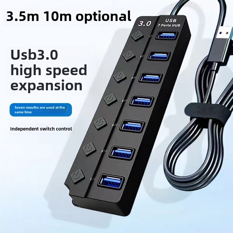 German Quality USB 3.0 Docking Station for Desktop Computers and Laptops, Multifunctional with Power Supply Expansion