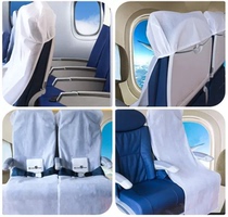 High-speed rail disposable seat covers non-woven aircraft seats with armrests individually packaged high-speed train cinema seat covers