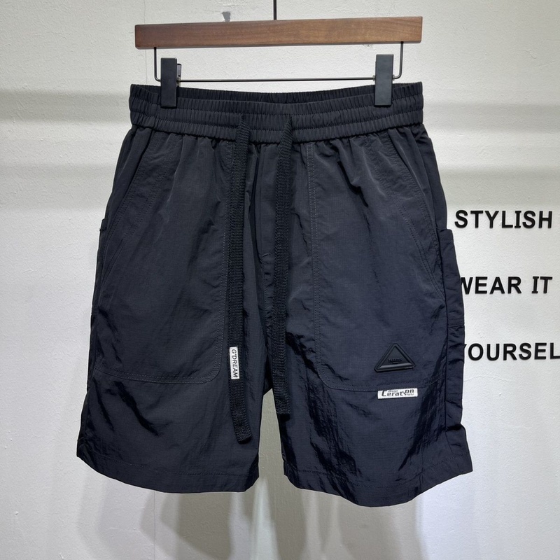 Japanese Style Men's Shorts 2026 Summer Loose Casual Sports Pants Quick-Drying Thin Solid Color Versatile Simple Knee-Length Shorts