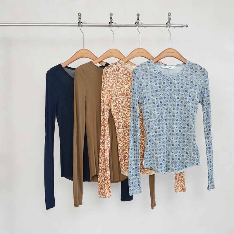 Azure Pepper Long-Staple Cotton Skin Clothing Long-Sleeve T-Shirt