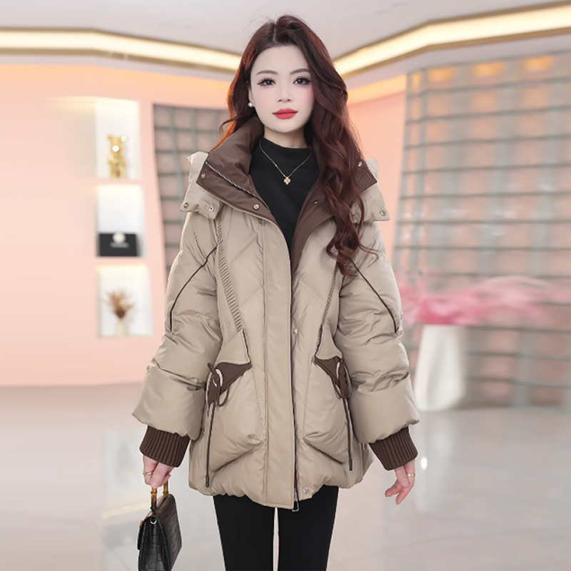 Fashionable down Jacket, National Standard 90% White Duck Down, Mid-Length Slimming Coat, Warm Women's Clothing, 2025 Winter, Age-Reducing, High-End