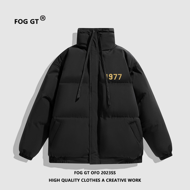 FOGGT2023 New American high street 1977 down cotton coat couple winter cotton top jacket men and women trendy brandy