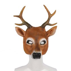 Animal mask makeup and clothing props foreign trade cross -border hot -selling Halloween Christmas party PU foam deer mask