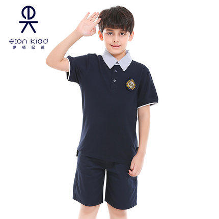 Eaton Gide school uniform British Academy boys short-sleeved T-shirt polo shirt gentleman casual pullover 13T101 1