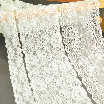 White new wide stretch lace trim, diy handcrafted hem skirt, strapless bra, sun protection sleeve decoration