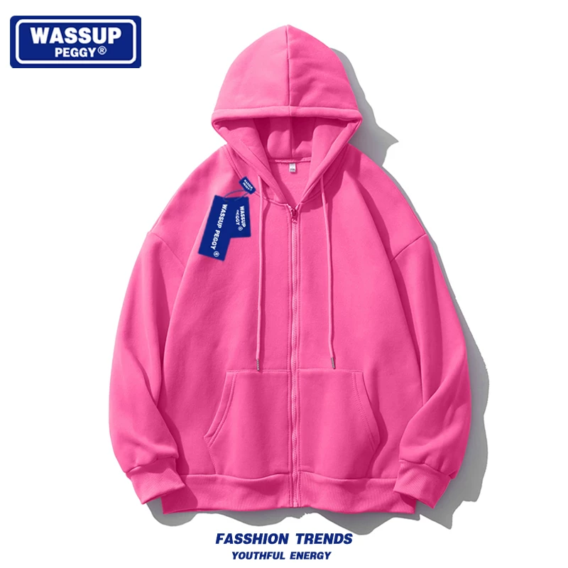 Кенди HOODIE WASSUP PEGGY, демисезонный свитшот, спортивная куртка, американский стиль, оверсайз