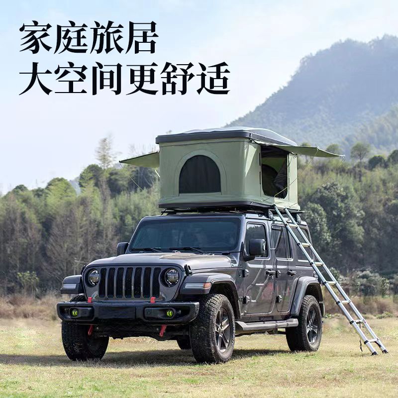 Hard-Shell Double-Person Roof-Top Tent, Fully Automatic Folding, Suitable for Small Cars, Suvs, Off-Road Vehicles, Outdoor Camping, and Road Trips