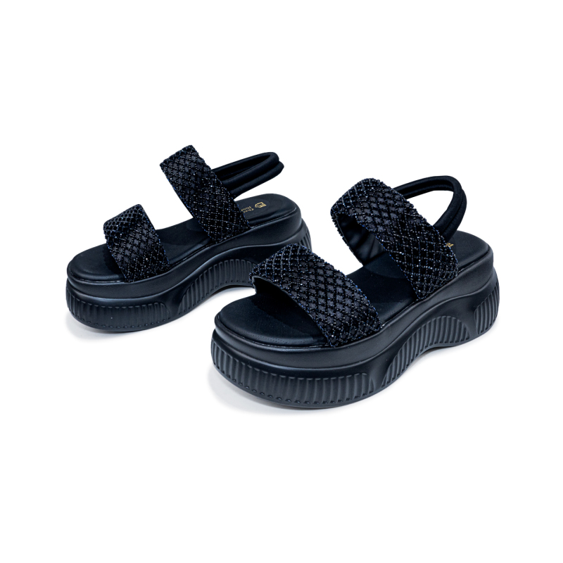 【Wander Without Tiring Your Feet | Thick-Soled, Sparkling, Full-Embellished Woven Sandals】5.20 【Wander Without Tiring Your Feet | Thick-Soled, Sparkling, Full-Embellished Woven Sandals】5.20