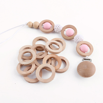 20PC 30mm Maple Wooden Teether Ring Baby Teether Wooden Ring