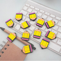 Chenkai 10pcs Pencil Badge Gift Box Beads Cartoon Silicone B