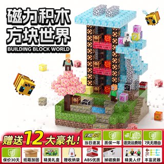 我的世界磁力方块全套正版拼装颗粒磁铁磁吸积木套装儿童益智玩具