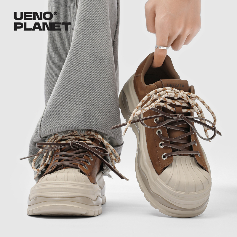 Uenoplanet New Thick-Soled Shell-Toe Sneakers for Men, Casual Height-Increasing Low-Top Sports Shoes, High-End Trendy Shoes for Women Uenoplanet New Thick-Soled Shell-Toe Sneakers for Men, Casual Height-Increasing Low-Top Sports Shoes, High-End Trendy Shoes for Women