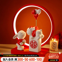 Rabbit ornaments engagement and wedding gifts for newlyweds girls brides and besties wedding gifts wedding room decoration