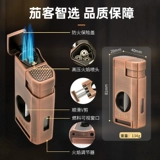 TISFA CIGAR BOX PERTABLE CIGAR Увлажняющая коробка кожаная сумка снежная сосна сумки сигар 6 кусочков коричневых подарков