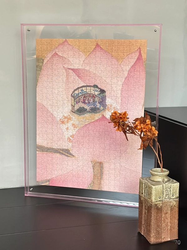 High-End Acrylic Three-Dimensional Frame, Ultra-Transparent, ins Style Puzzle Frame, 500-Piece Picture Frame, 50*70, Wall-Mountable Photo Frame
