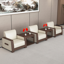 New Chinese style conference room sofa VIP reception hall guest modern Chinese style single seat business office sofa
