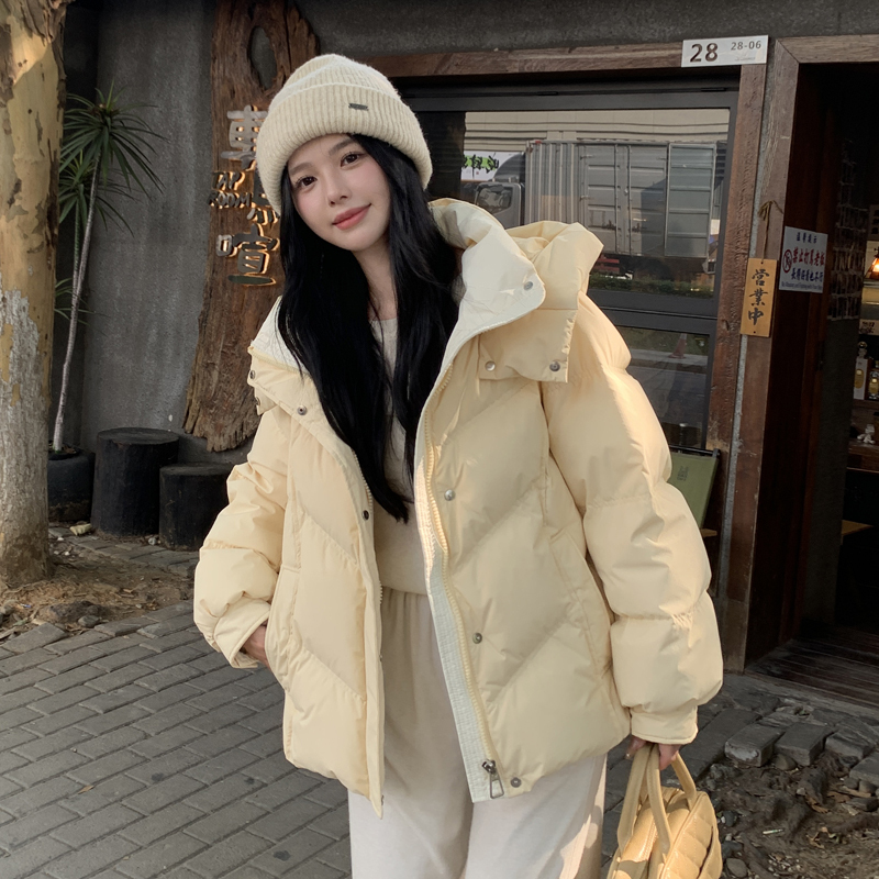 Authentic 90% White Duck down 2025 New Popular Short down Jacket for Women, Petite Size, Winter Coat, Stylish Yellow