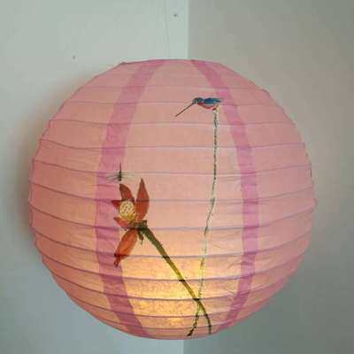 Китайский фонарик 1pc printed flower round paper lantern wedding birthday part