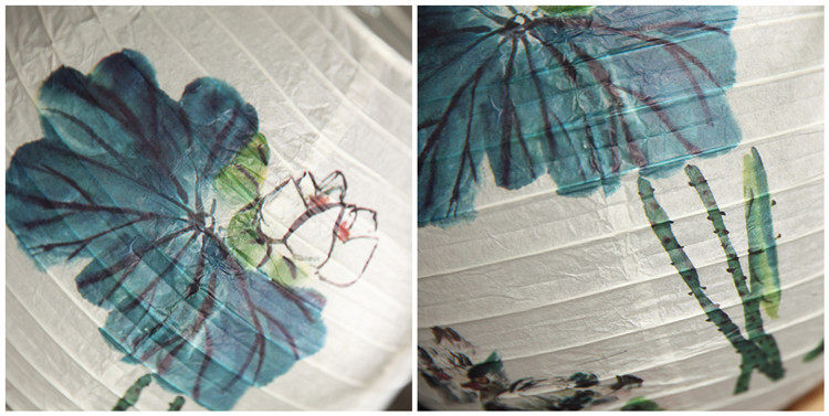 Китайский фонарик 1pc printed flower round paper lantern wedding birthday part