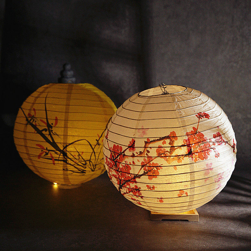 Китайский фонарик 1pc printed flower round paper lantern wedding birthday part