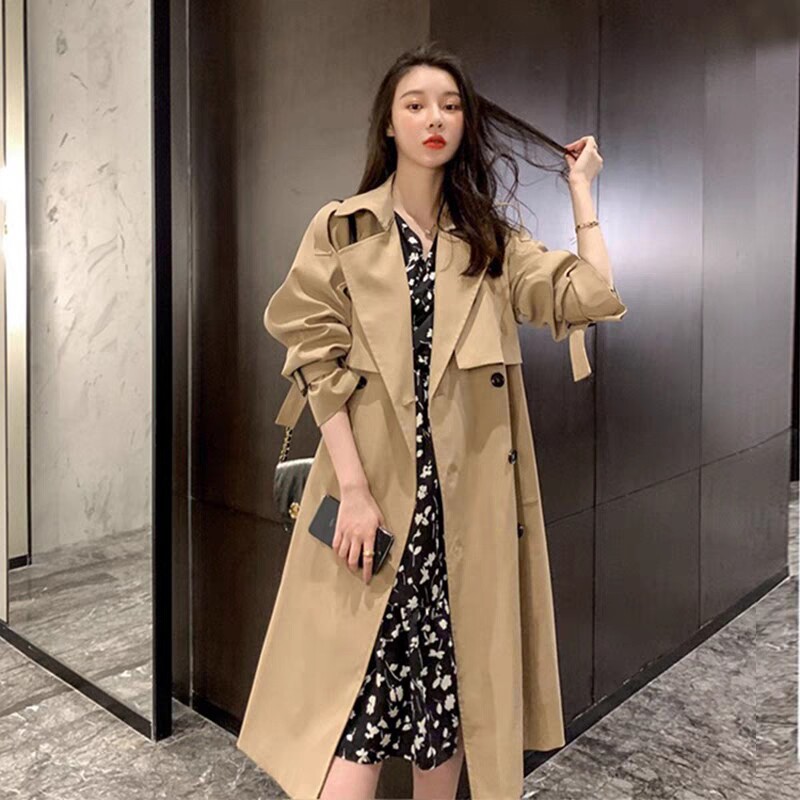 吹风机炫彩贴 turn down collar v neck double breasted nch coat women winte OTHER