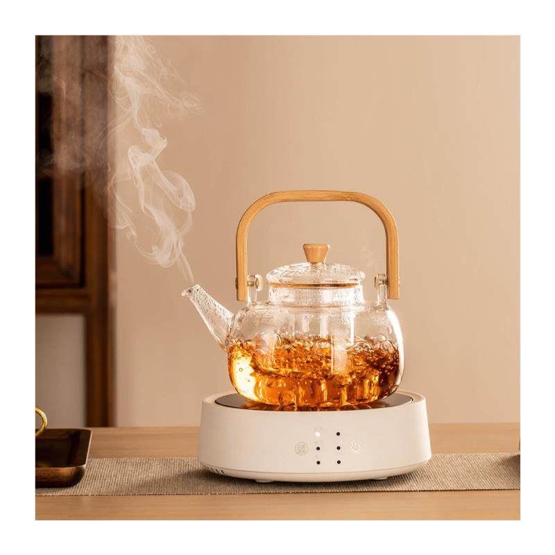 Electric Ceramic Stove Tea Maker Set for Home Use, Small Tea Kettle for Office, Glass Water Boiling Teapot, Steaming Tea Maker