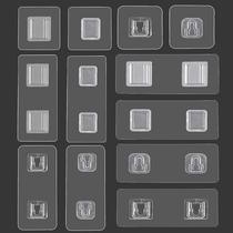 Transparent adhesive hook traceless hook strong load-bearing adhesive punch-free nail-free snap-on buckle wall-mounted shelf