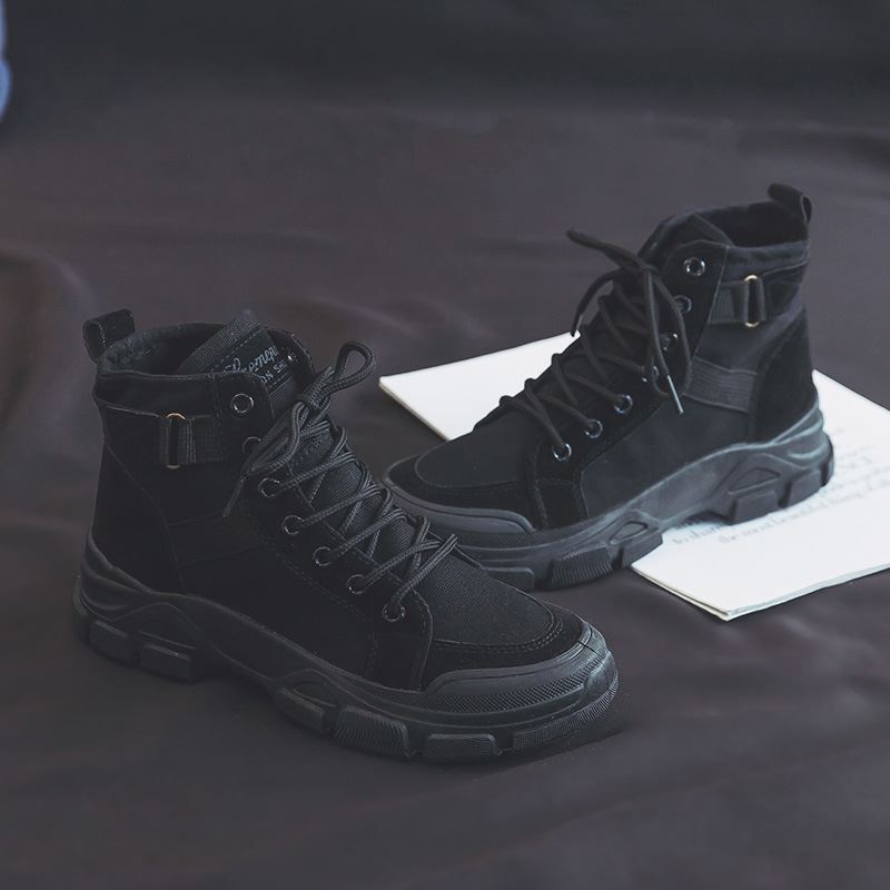 Martin Boots for Women 2025 New Style Versatile Student Short Boots High-Top Chic Canvas Shoes Hiking Women's Shoes Martin Boots for Women 2025 New Style Versatile Student Short Boots High-Top Chic Canvas Shoes Hiking Women's Shoes