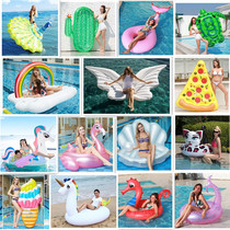 Water inflatable floating row for adults and children extra large thickened Internet celebrity filming water inflatable mount seat floating bed swimming ring