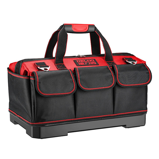 Delixi Tool Kit Multifunctional Hardware Tool Kit Wear-resistant Thickened Canvas Bag Electrician Woodworking Hand Tool