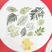 Leaf shape template seal childrens simulated maple leaf rubbing painting transparent silicone diy mold sponge seal