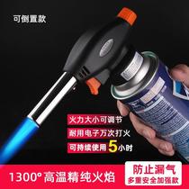 Cassette flame gun head stainless steel welded pig hair igniter household baking spray gun blowtorch flame lighter