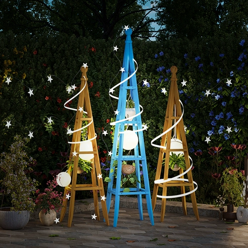 Ветряная мельница, наружное украшение, двор, вилла, магазин, B & B, торговый центр, ветряная мельница, подставка для цветов, антикоррозийная подставка для цветов из цельного дерева, виноградная лоза