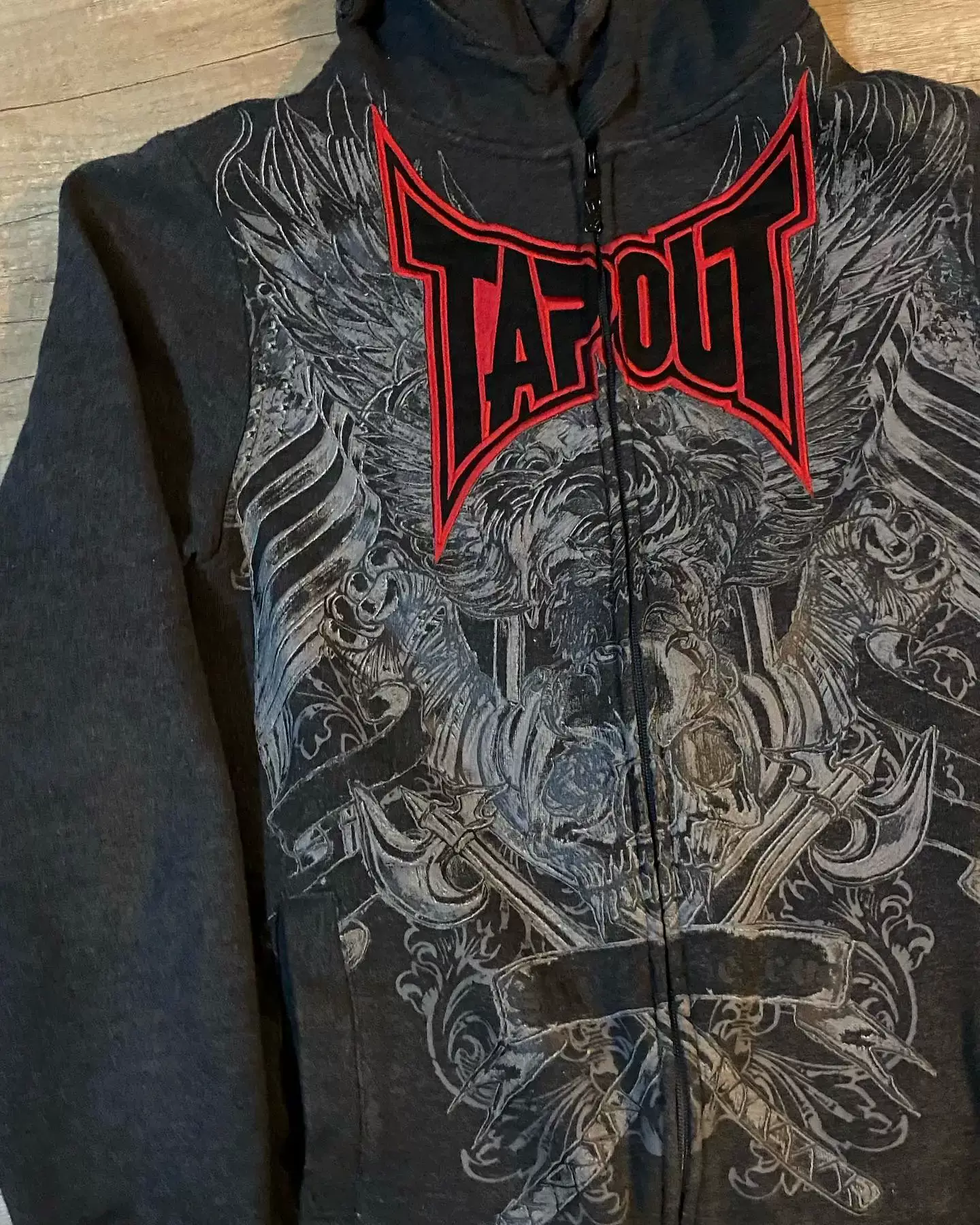 Осень-зима Y2K повседневная винтажная готика мода с принтом Zip Up