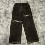 Jnco jeans y2k хип -хоп ретро -график графики вышифрованные мешковатые джинсы