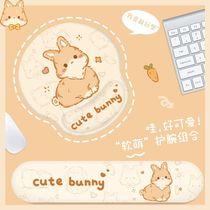 Creative Cartoon Mouse Pad Wrist Guard Silicone Keyboard Hand Rest Cute Girls Office Anime High-Looking 3D Wrist Pad