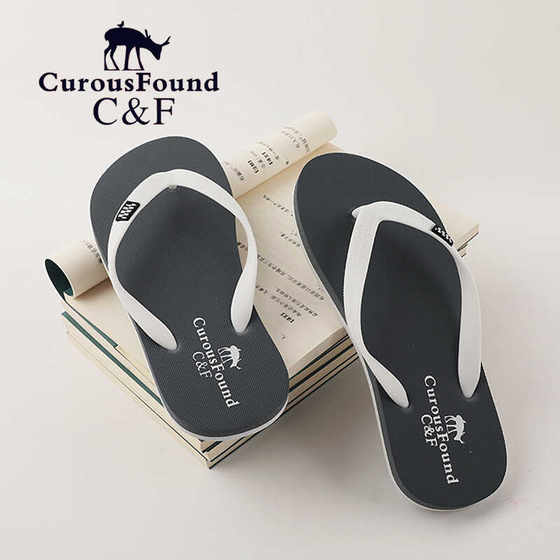 香港小麋鹿夏季人字拖男女同款外穿夹脚EVA拖鞋男潮牌海边度假潮