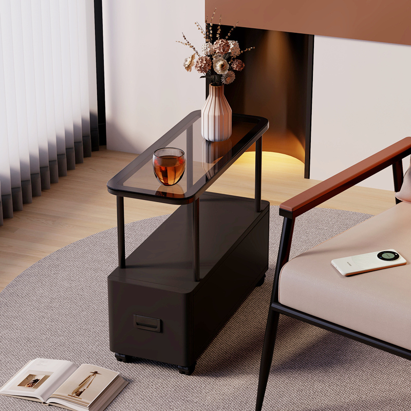 Extremely Narrow Sofa Side Table, Small Tea Table, Gap Storage Cabinet, Movable Mini Table, High-End Bedside Storage Rack Extremely Narrow Sofa Side Table, Small Tea Table, Gap Storage Cabinet, Movable Mini Table, High-End Bedside Storage Rack