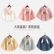 Baby cloak autumn and winter baby outdoor windproof childrens velvet spring and autumn small shawl