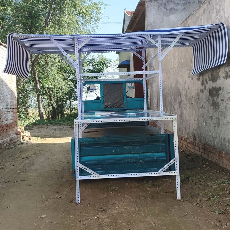 3-Wheel Arc-Top Cooling Cart for Night Market Use with Detachable Electric Vehicle Canopy, Tricycle Canopy for Stall Setup 3-Wheel Arc-Top Cooling Cart for Night Market Use with Detachable Electric Vehicle Canopy, Tricycle Canopy for Stall Setup