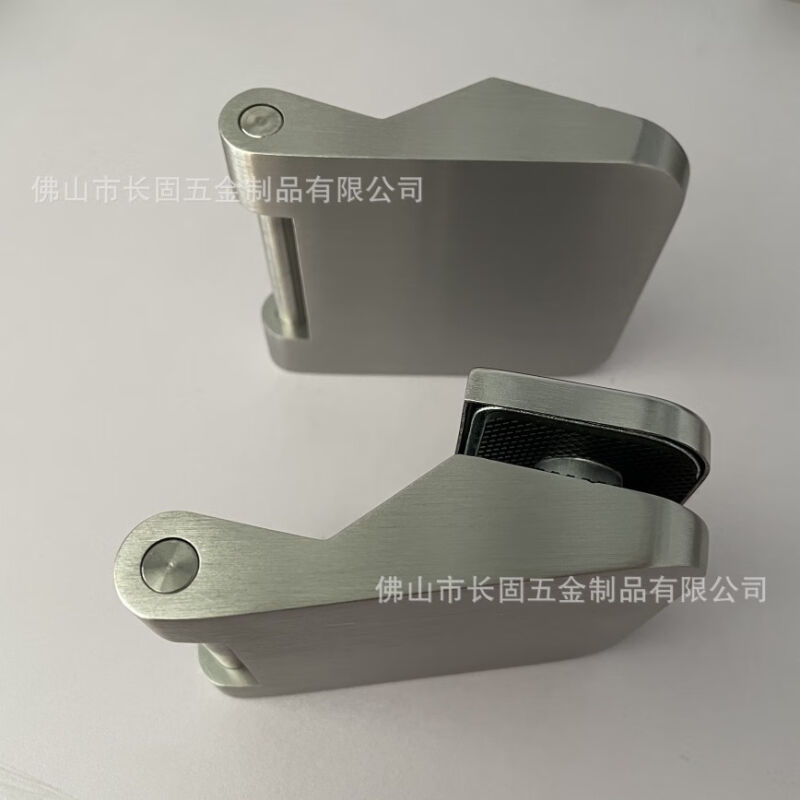 Office high partition glass door aluminium alloy door clip stainless steel no frame glass door hinge movable clip wire drawing nickel-Taobao