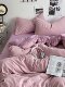 ins Solid Color Four-Piece Set Pure Cotton Bedding Duvet Cover Bed Sheet Fitted Sheet Autumn and Winter Dormitory Three-Piece Set4